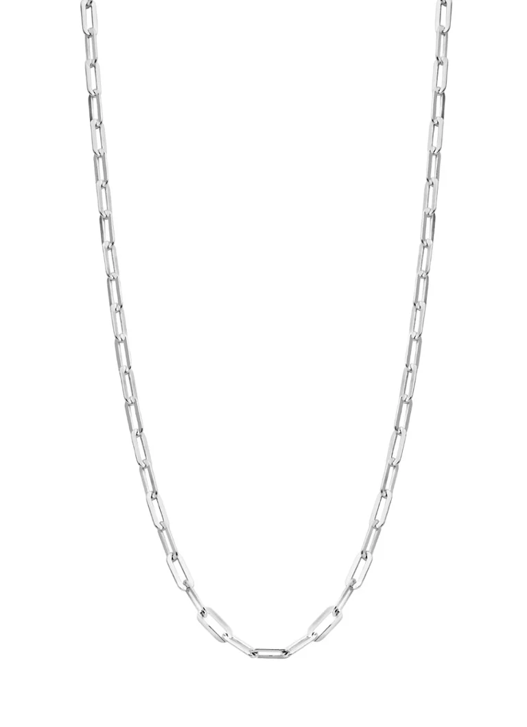 Casa Jewelry Silver Paperclip Necklace