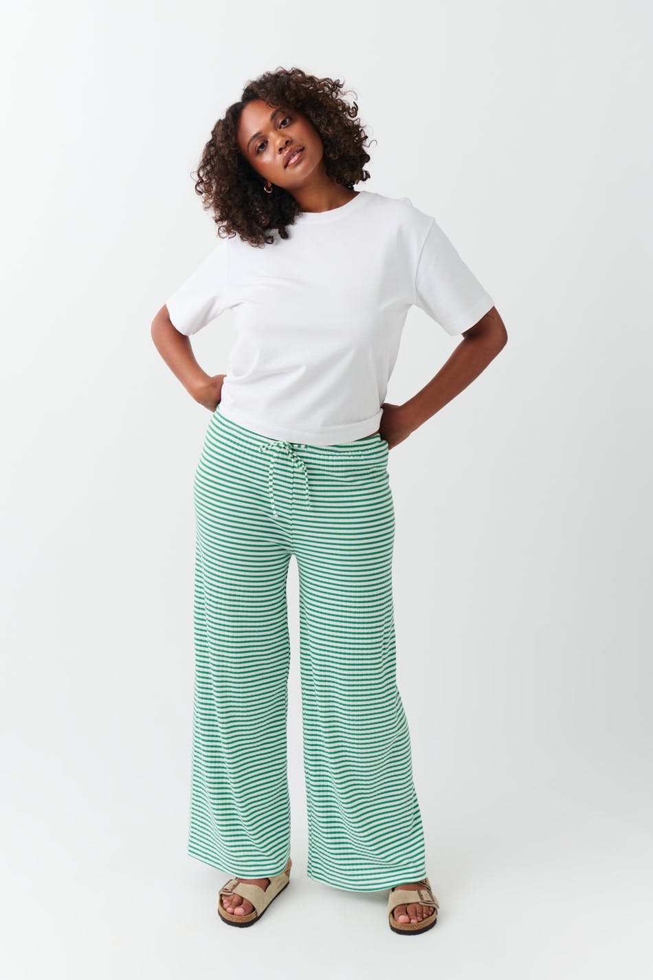 Striped soft trousers