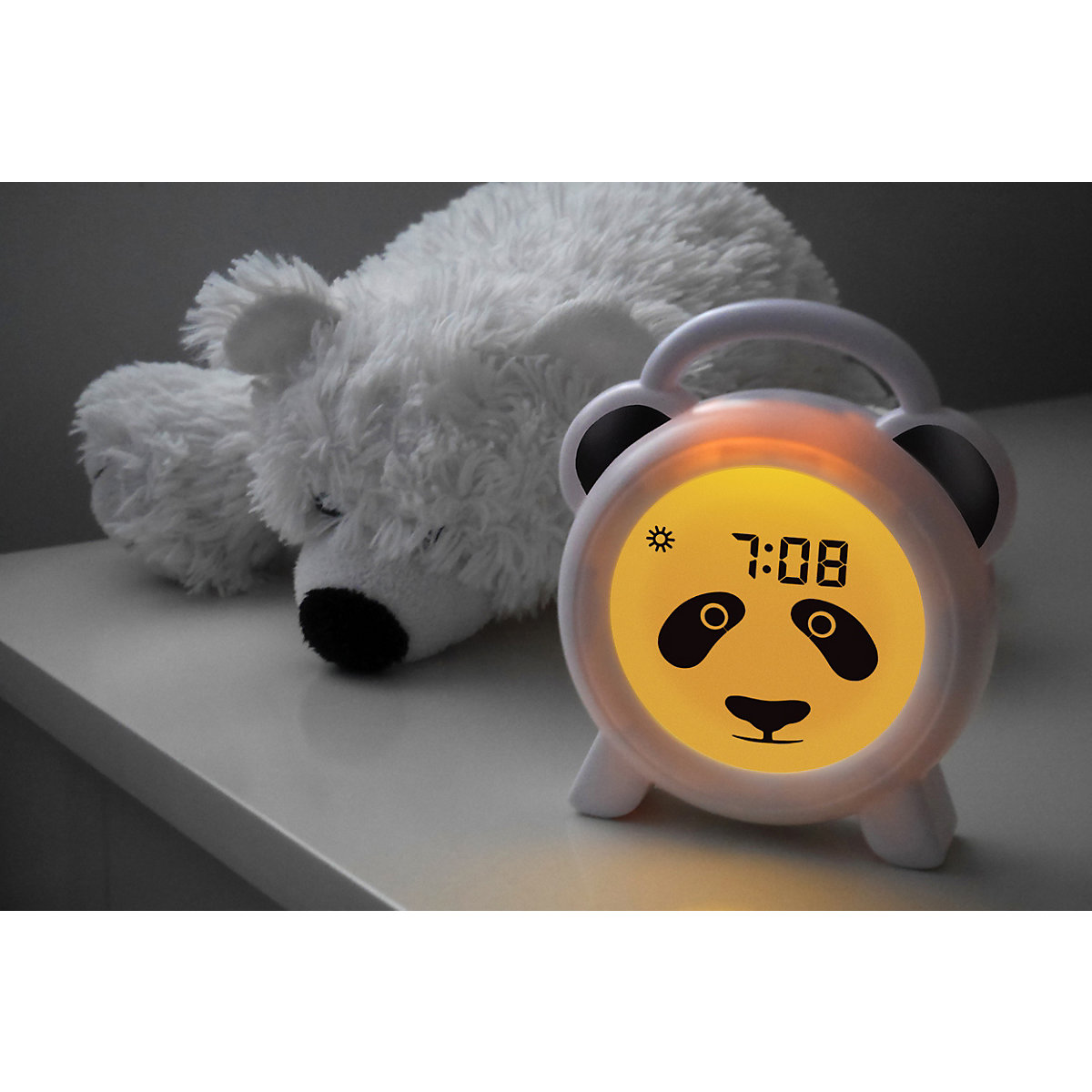 BC100PANDA - pädagogischer Schlaftrainer, Nachtlicht und Wecker, Pandabär