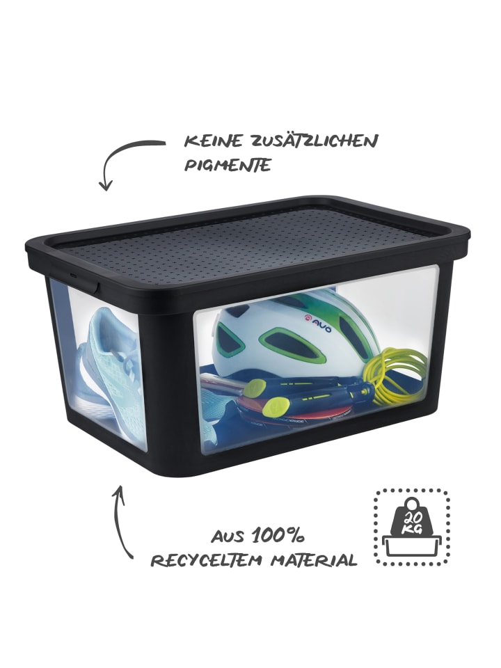 Rotho Aufbewahrungsbox 45l inkl. Stülpdeckel ALBRIS in Schwarz günstig kaufen onesize