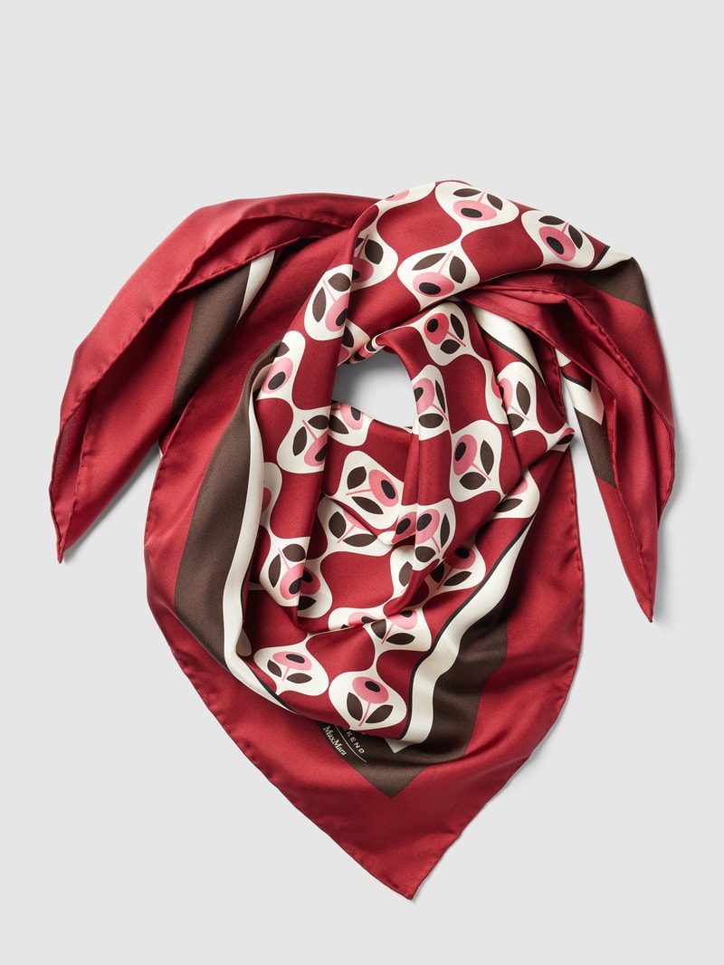 Schal mit Allover-Muster Modell 'ONESTO' in bordeaux rot