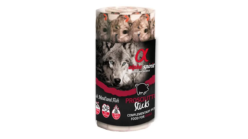 alpha spirit Dog Hundeleckerli Ristra Stick Prosciutto 16er