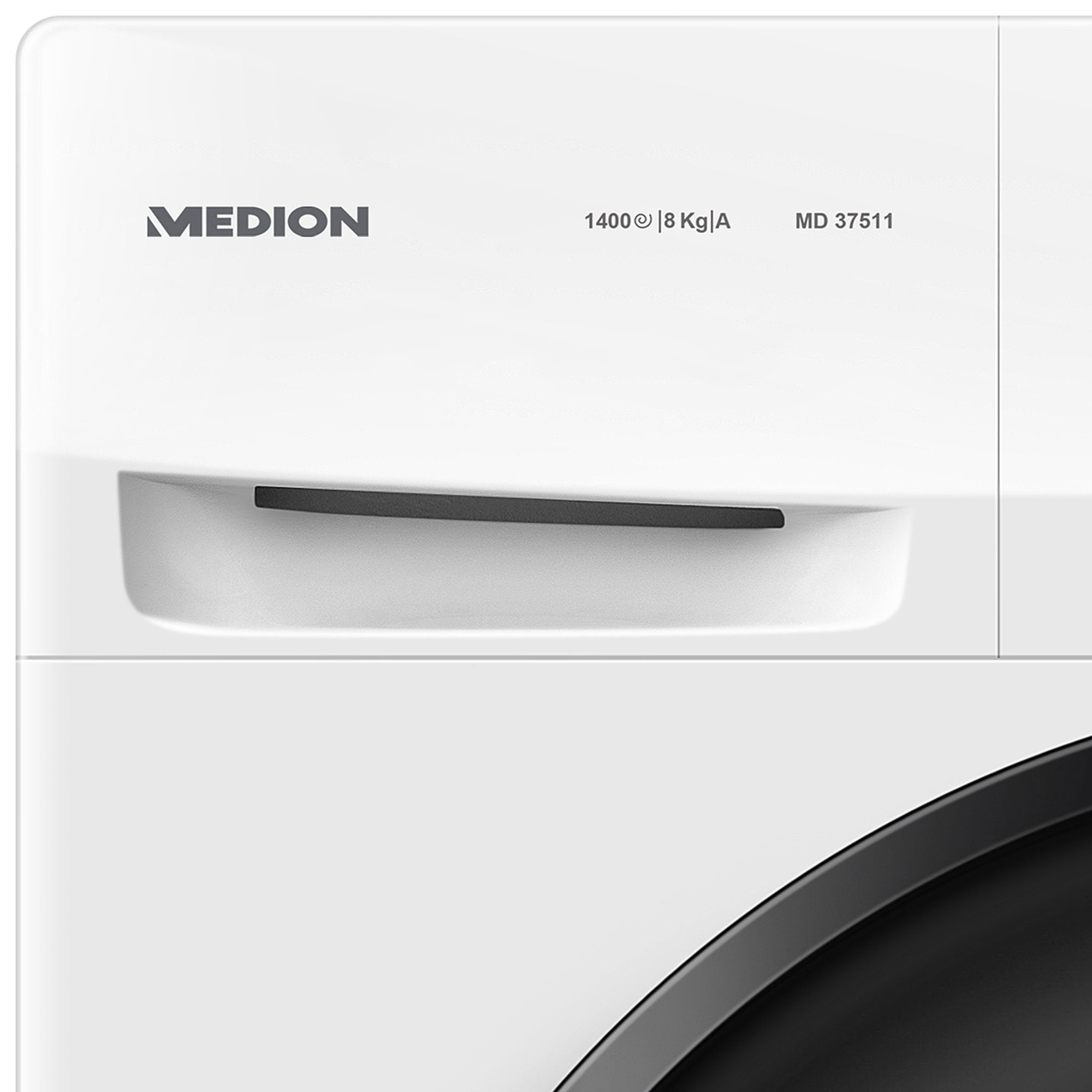 Medion® Waschmaschine MD 37511, 8 kg, 1400 U/min, 15 Waschprogramme, Dampffunktion, Inverter Motor