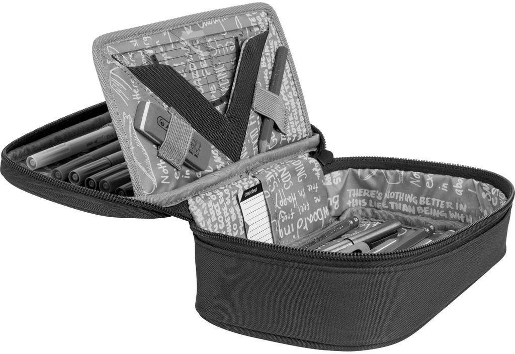 NITRO Federtasche Pencil Case XL, Black Rose