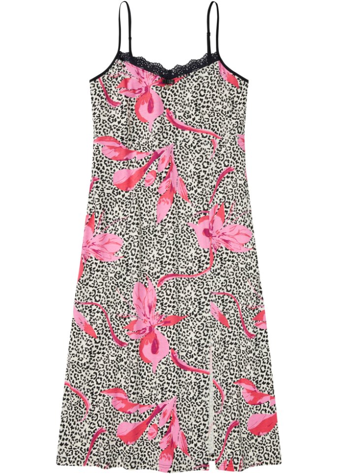 Spaghetti Nachtkleid mit Spitze