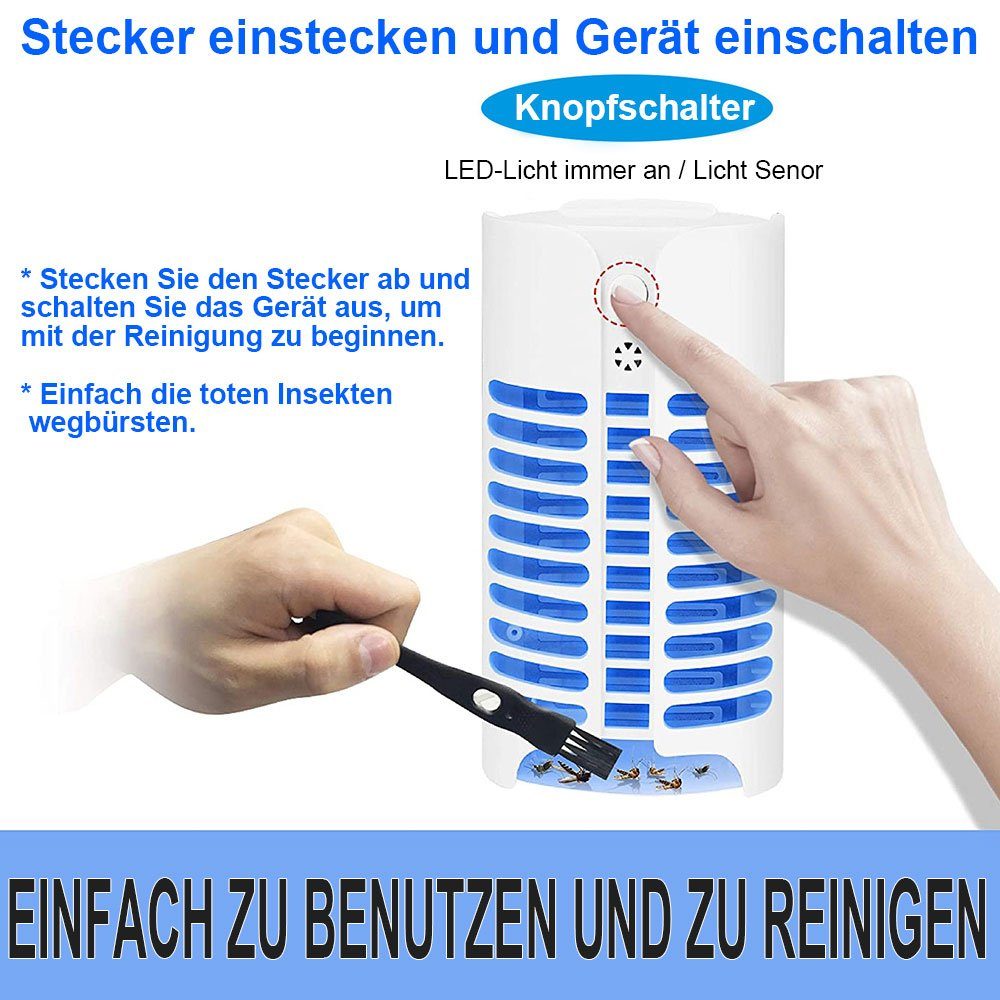 Sunicol Moskitonetz Elektrischer Moskito Käfer Zapper, Steckbar Nachtlicht (1 St)