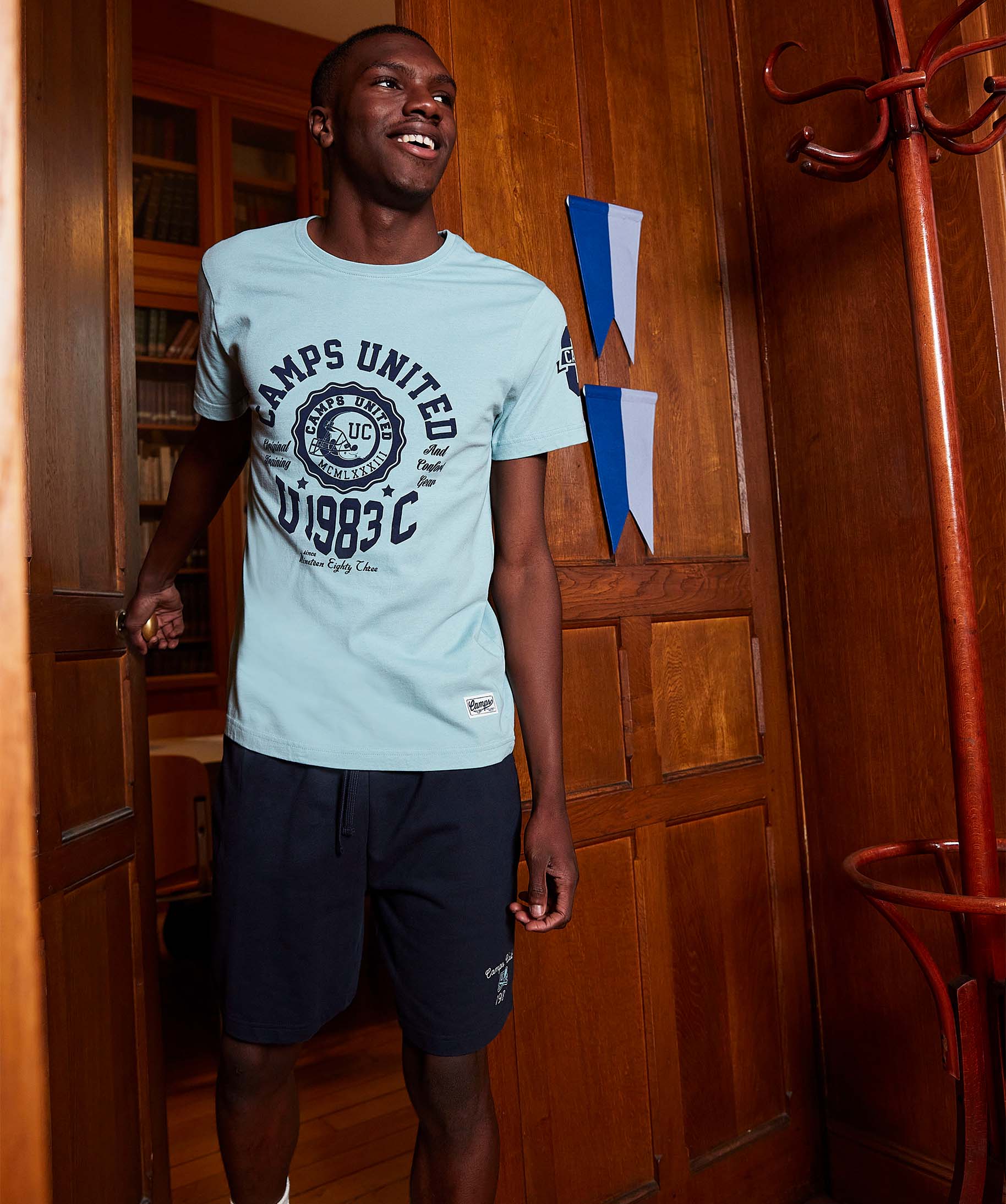 Pyjashort homme imprimé - Camps United bleu | GEMO