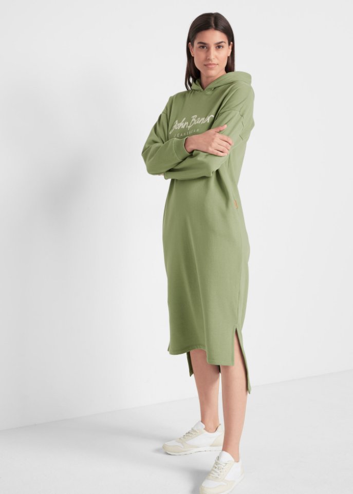 Kapuzen-Sweatkleid, oversized