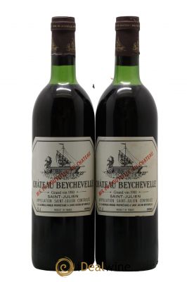 Château Beychevelle 4ème Grand Cru Classé  1980 - Lot de 2 Bouteilles