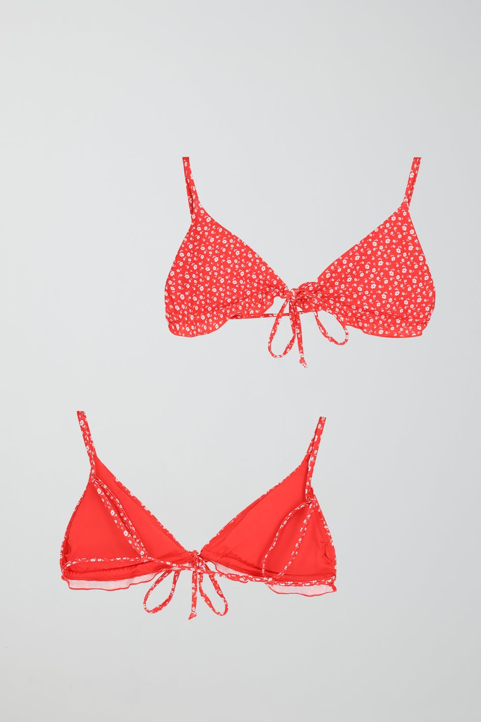 Frill strap bikini triangle
