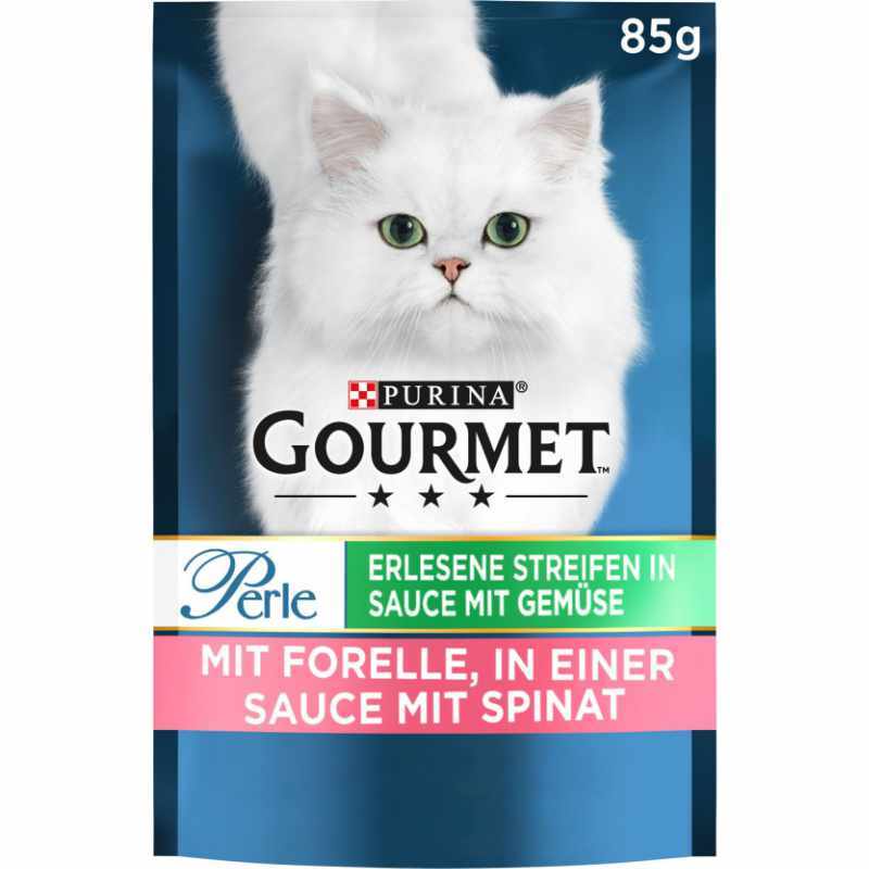 GOURMET Nassfutter GOURMET Perle Erlesene Streifen 26x85g Forelle & Spinat