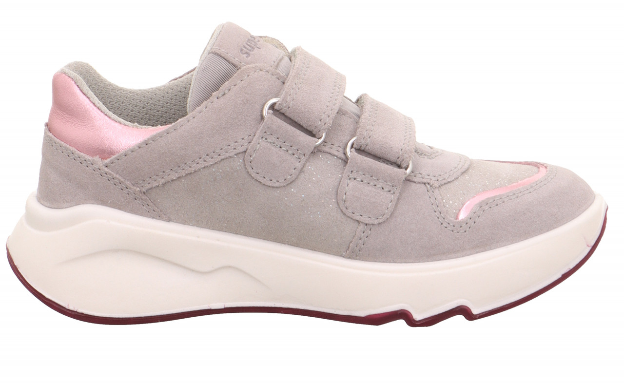 MELODY - Hellgrau/Rosa Sneaker low mit Klettverschluss
