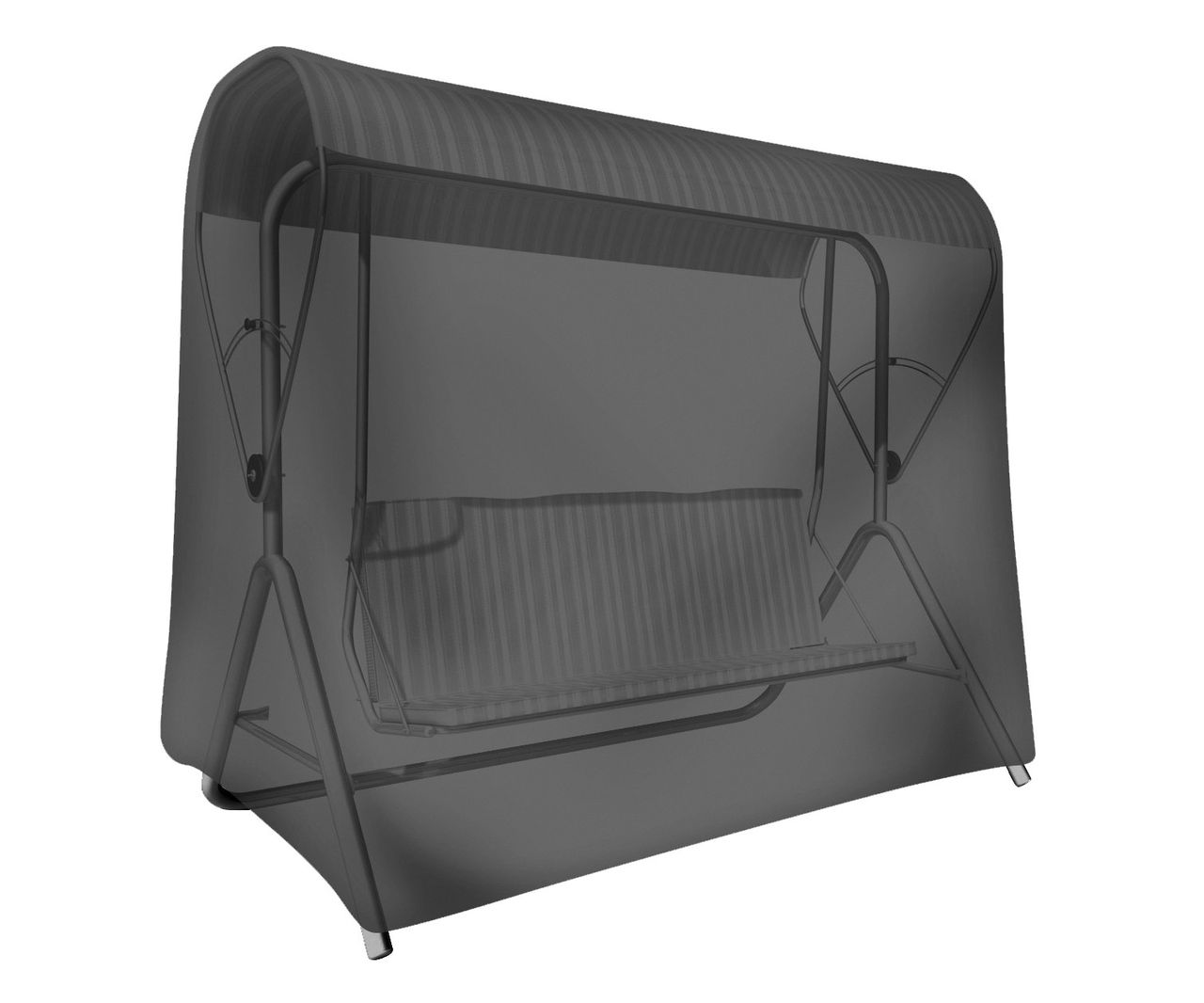 Tepro Universal Abdeckhaube - Gartenschaukel 2 Sitzer, schwarz