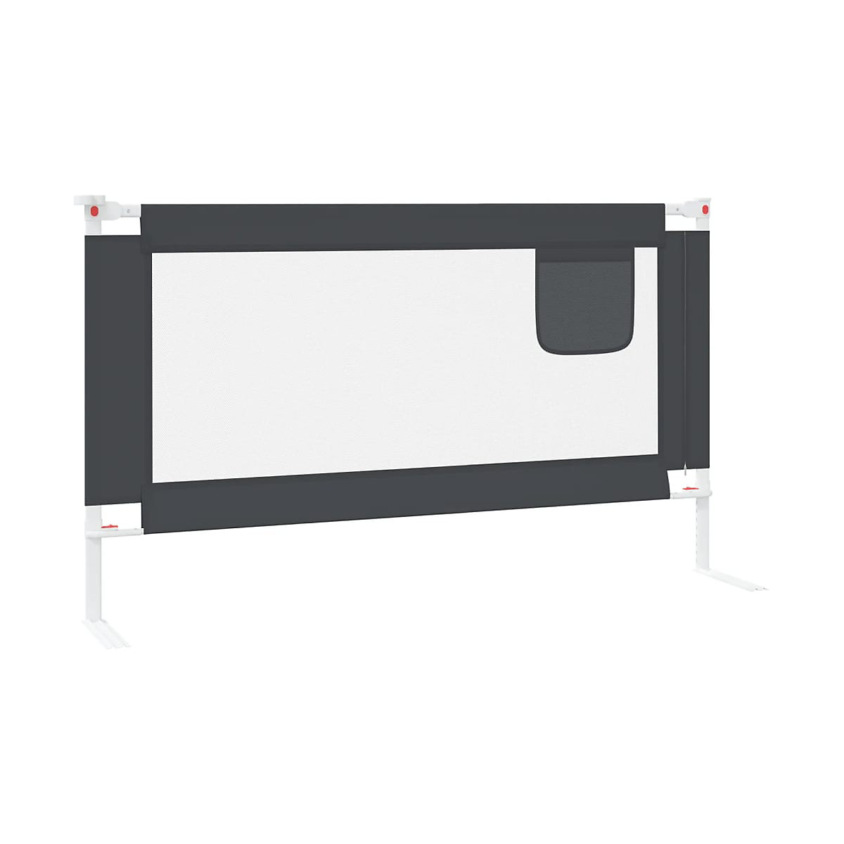 Kleinkind-Bettschutzgitter Dunkelgrau 140x25 cm Stoff