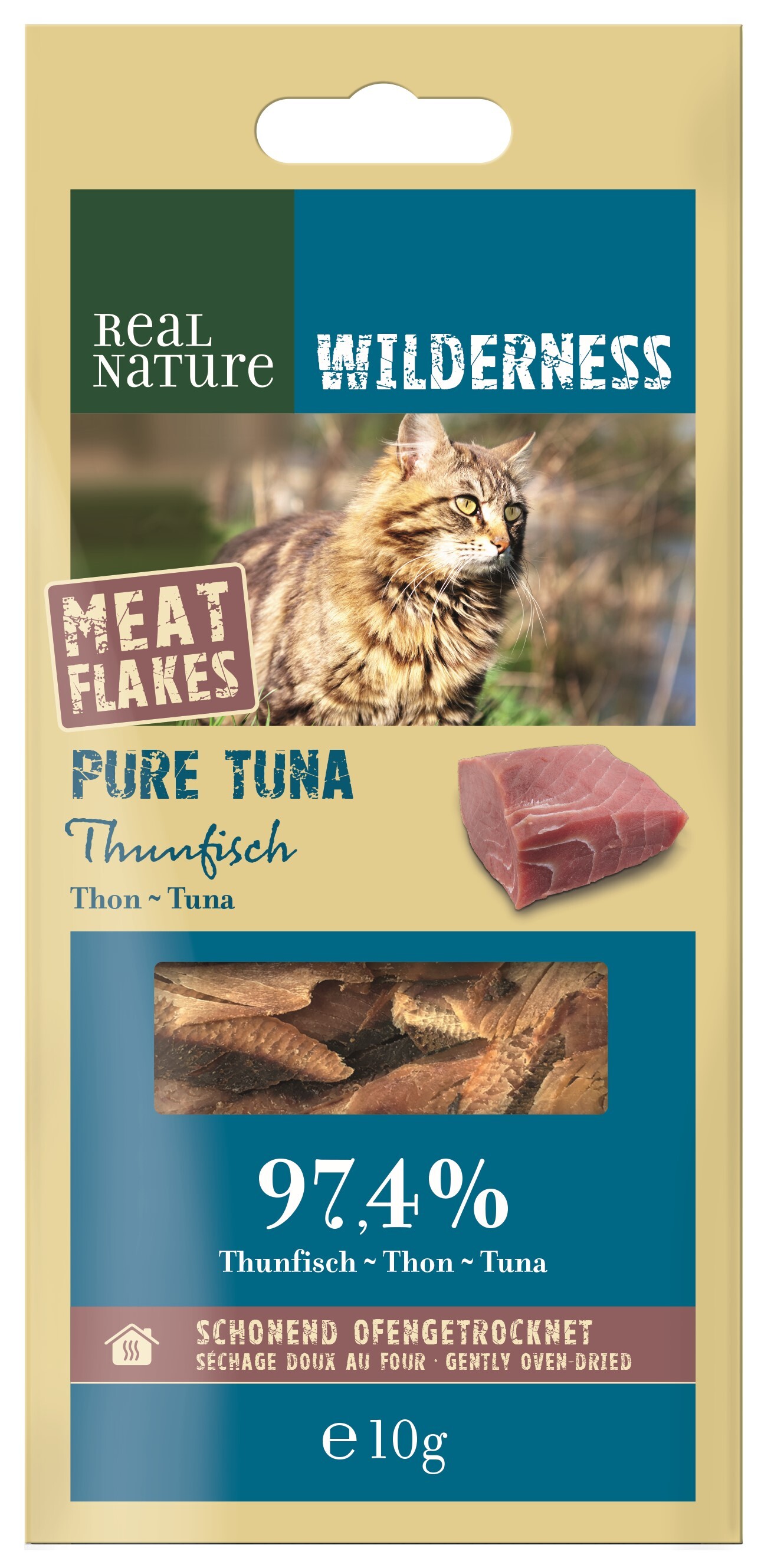 REAL NATURE Snacks REAL NATURE WILDERNESS Meat Flakes 12x10g Pure Tuna