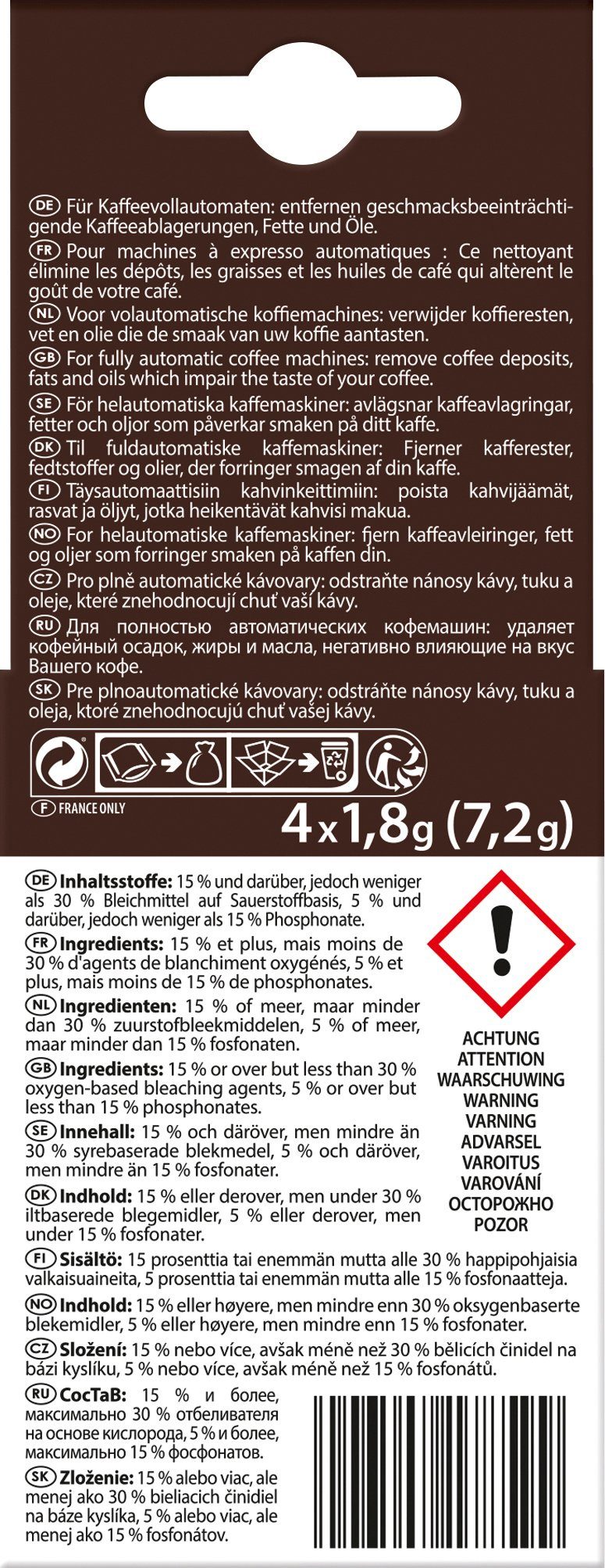 Melitta PERFECT CLEAN für Kaffeevollautomaten Reinigungstabletten