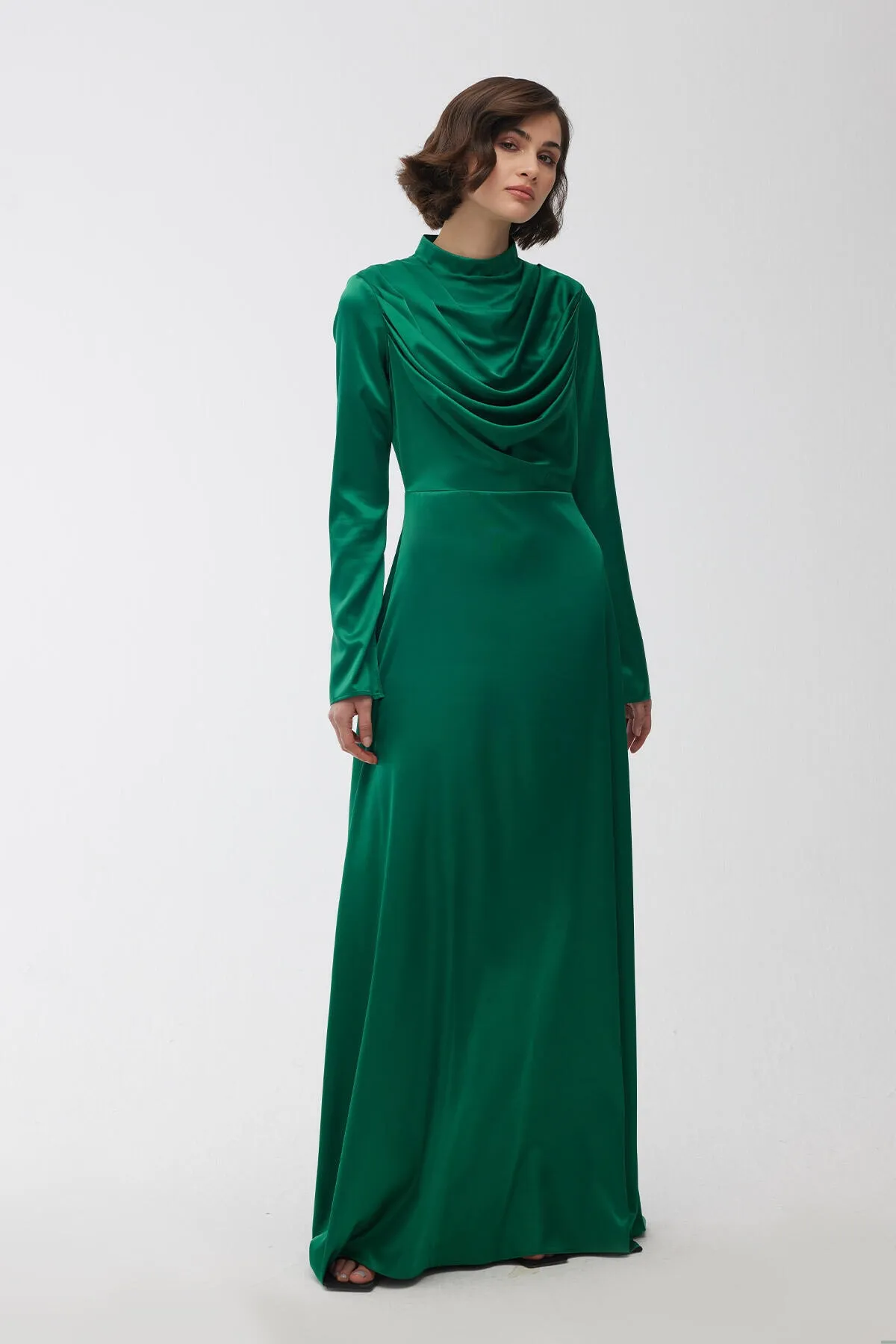 Manuka  Violettes Degaje Abendkleid Smaragd