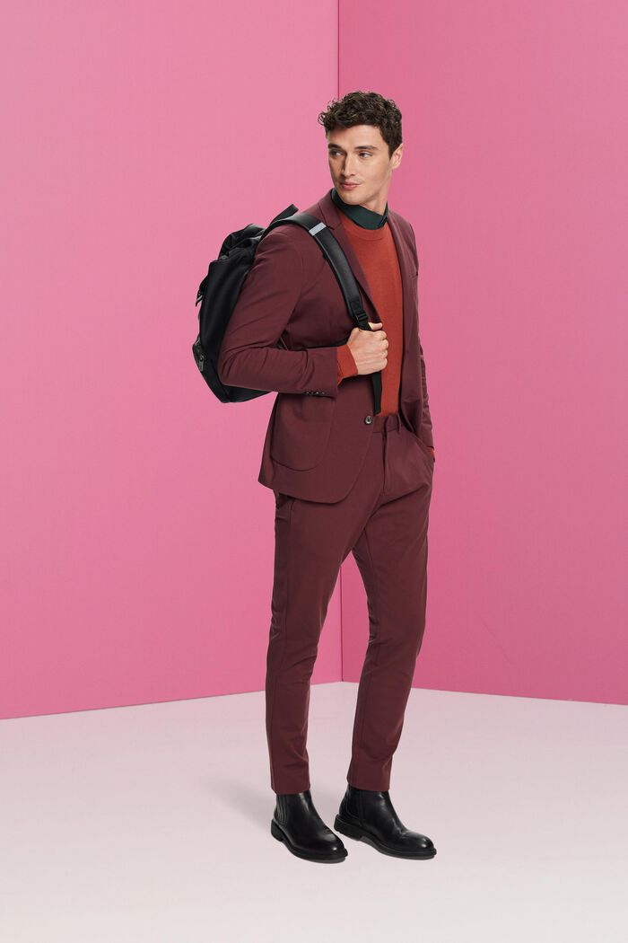 Einreihiger Piqué-Jersey-Blazer