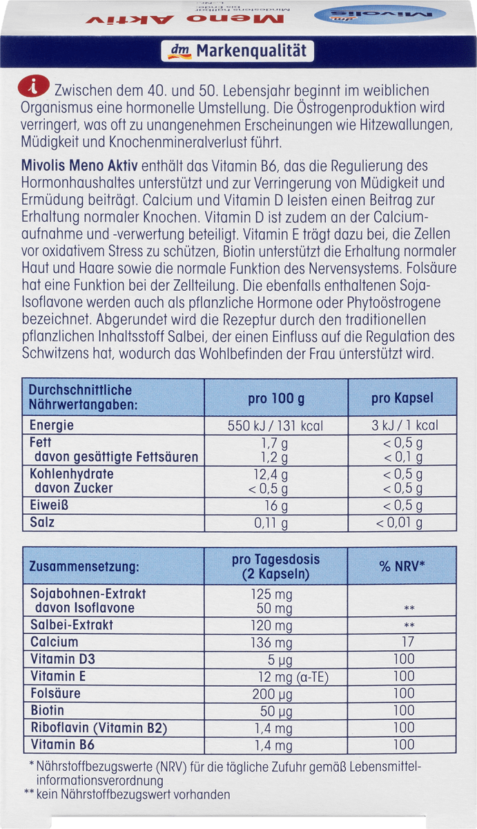 Meno Aktiv Kapseln 60 St., 33 g