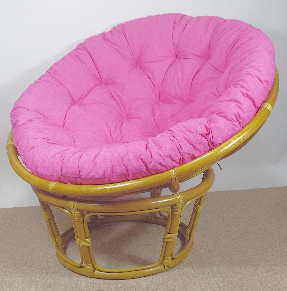 Rattani Rattanstuhl Rattan Papasan Papsensessel Rattansessel Fb. honig