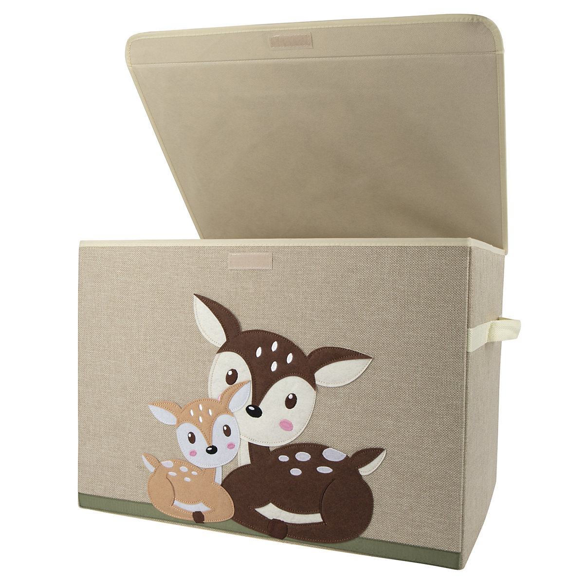 Aufbewahrungsbox mit Deckel Kinder Spielzeugkiste 65 L faltbar Staubox Stoffbox Aufbewahrungsboxen