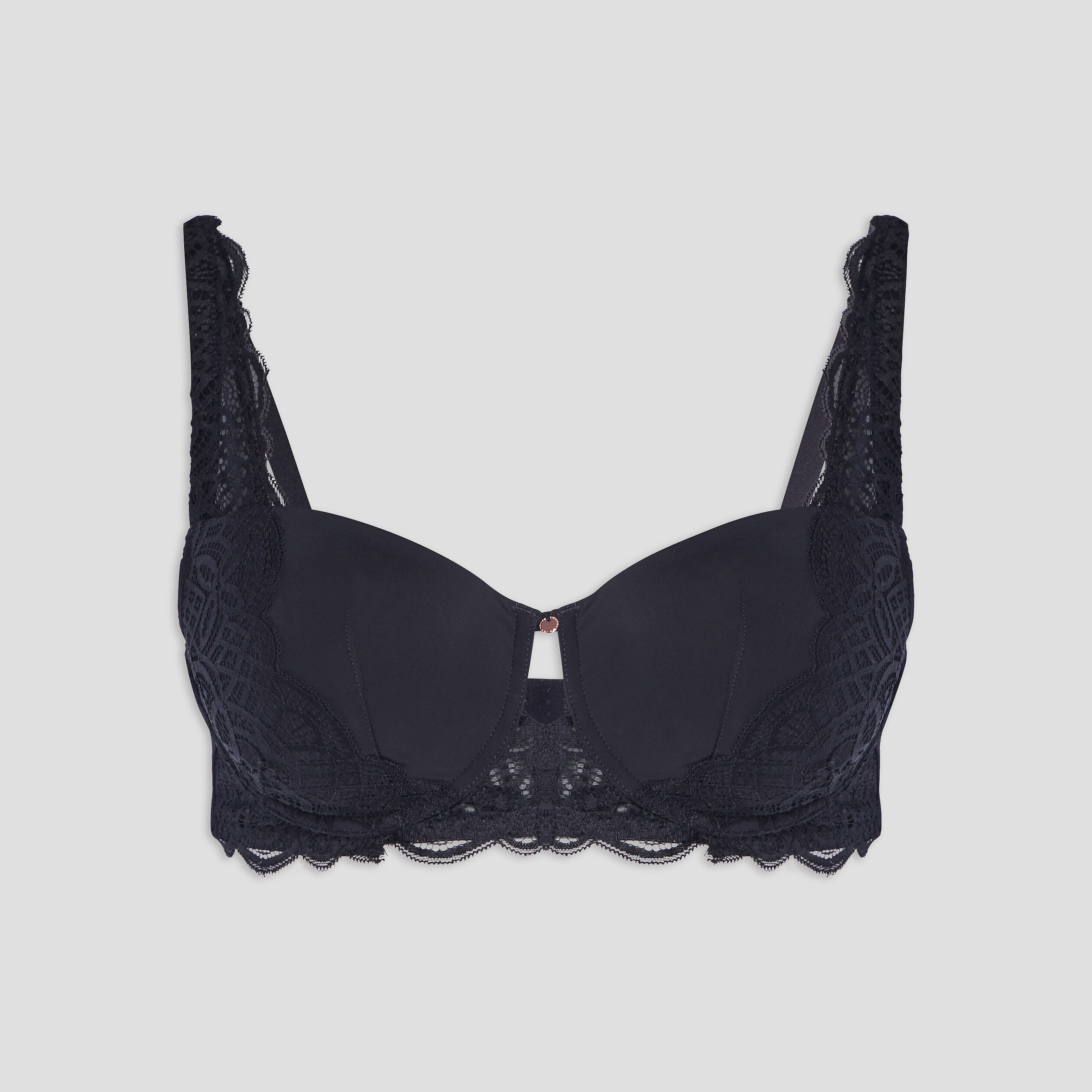 Soutien-gorge corbeille microfibre noir femme grande taille | La Halle