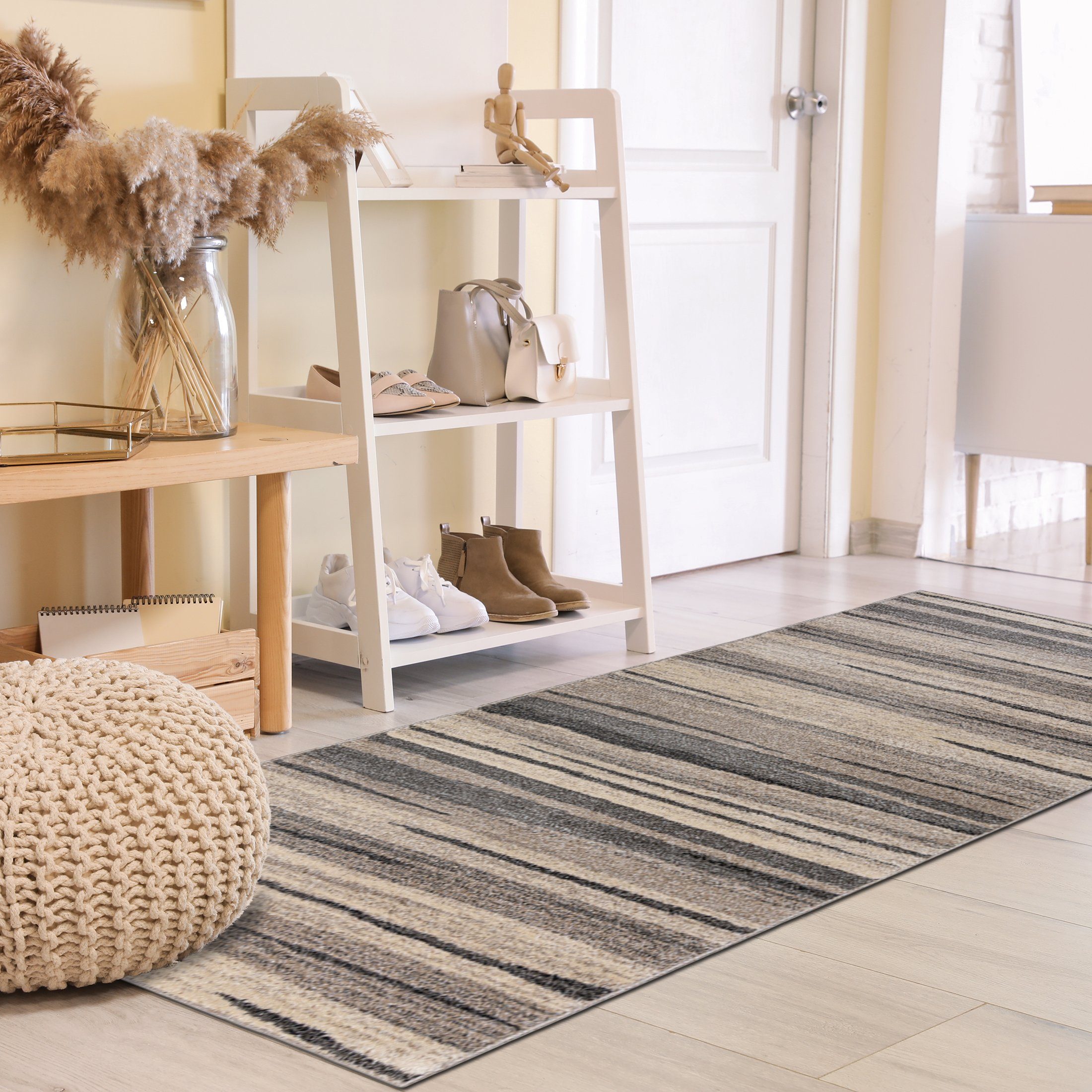 Läufer Läufer Flurläufer Modern für Vorzimmer, Küche - Beige, Mazovia, 70 x 100 cm, Kurzflor, Meterware, Höhe 10 mm, Kurzflor - niedrige Florhöhe