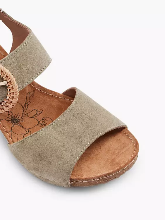 5th Avenue Leder Keilsandalette