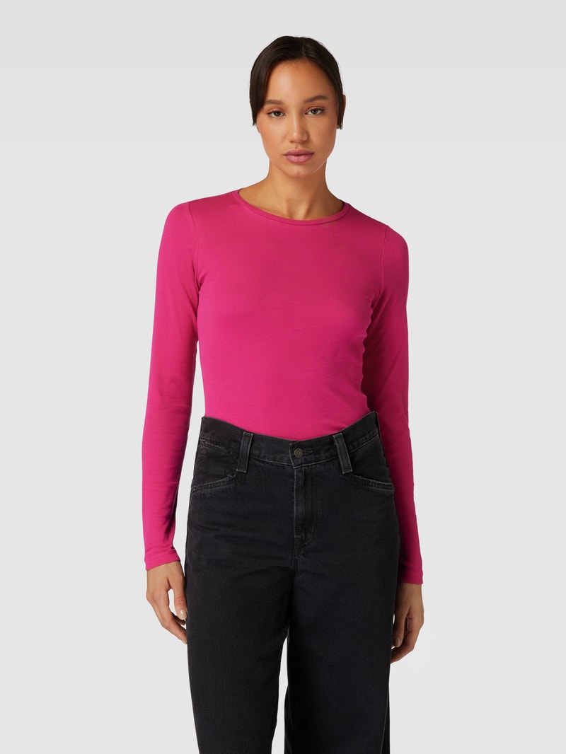 Longsleeve mit Rundhalsausschnitt in pink