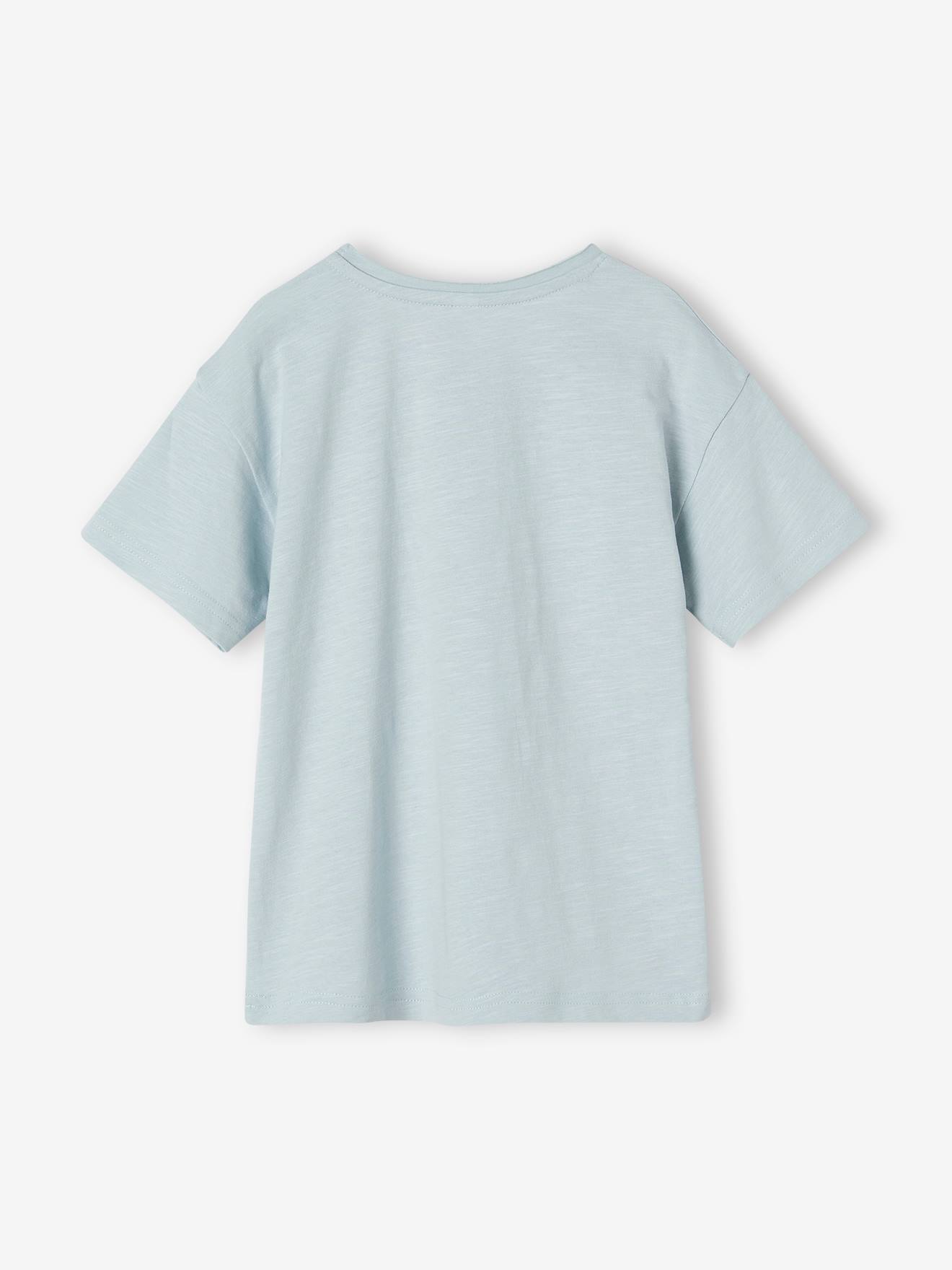 Vertbaudet Jungen T-Shirt mit Message-Print Oeko-Tex - himmelblau