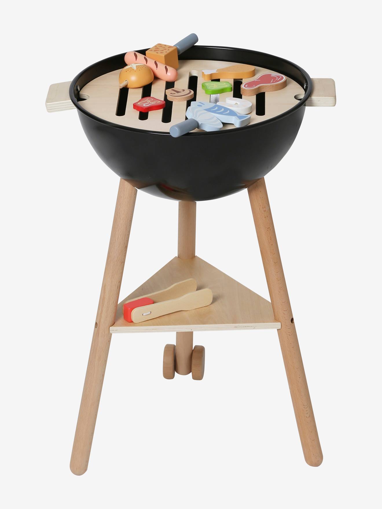 Vertbaudet Kinder Spielgrill, Holz FSC - natur/schwarz