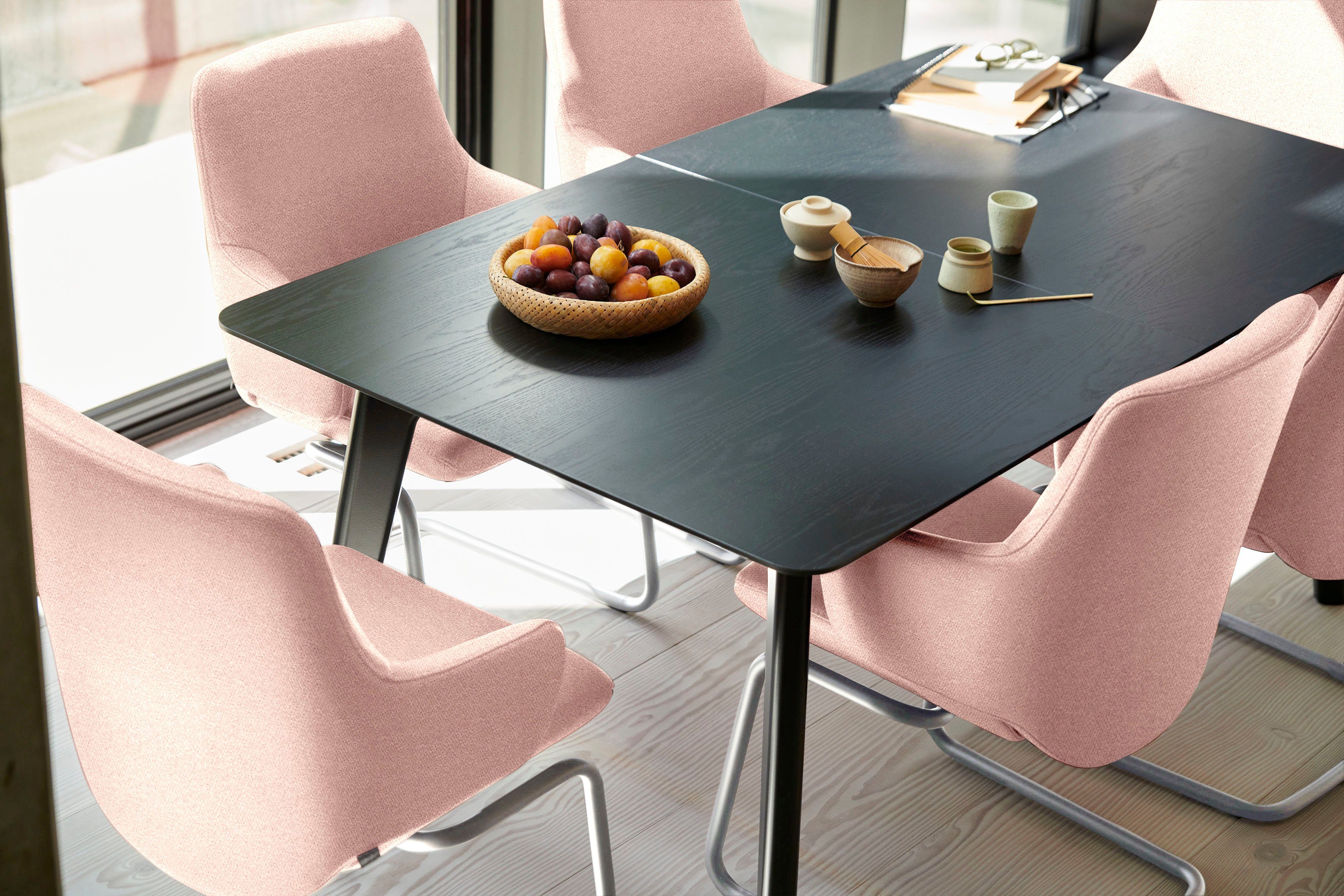 Stressless® Polsterstuhl Laurel, Low Back mit Armlehne, Größe L, mit Beinen aus Stahl in Chrom glänzend