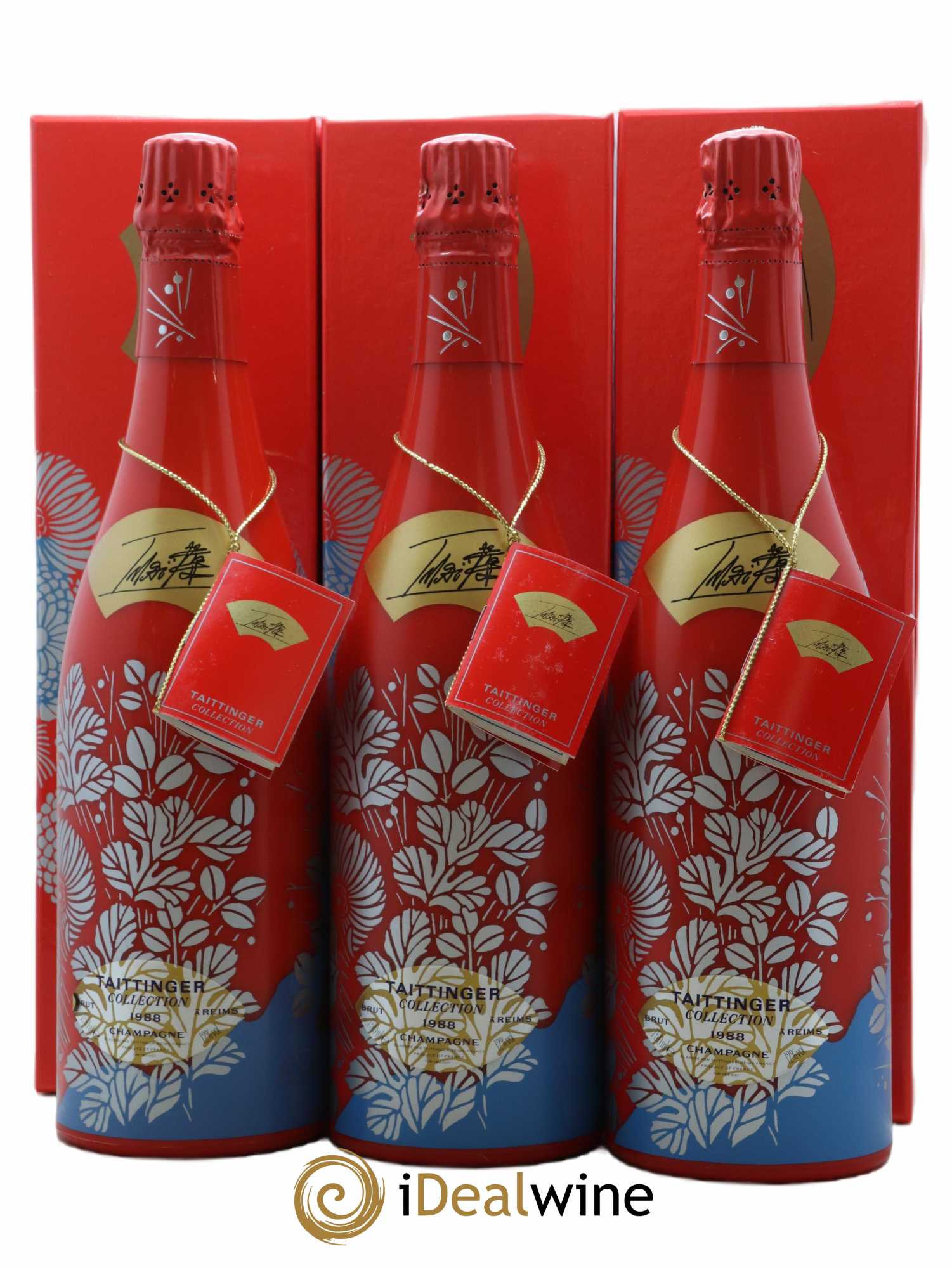 1988 - Collection Imaî Taittinger  1988 - Lot de 3 Bouteilles