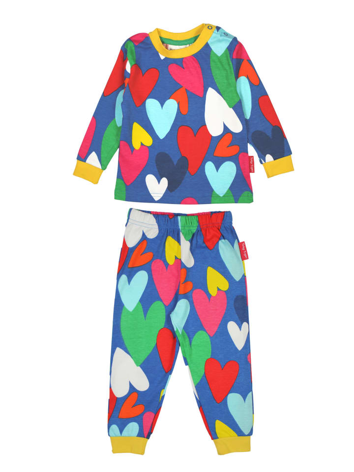 Toby Tiger Schlafanzug mit Herz Print in bunt günstig kaufen