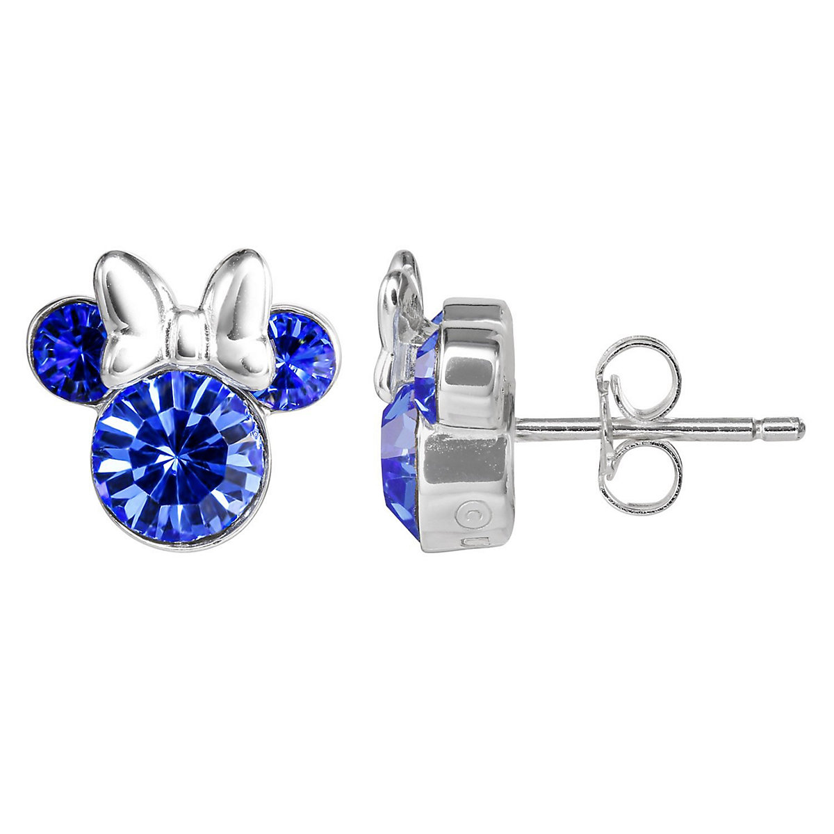 Kinder-Ohrringe Geburtsstein September Blau 925 Silber Ohrstecker