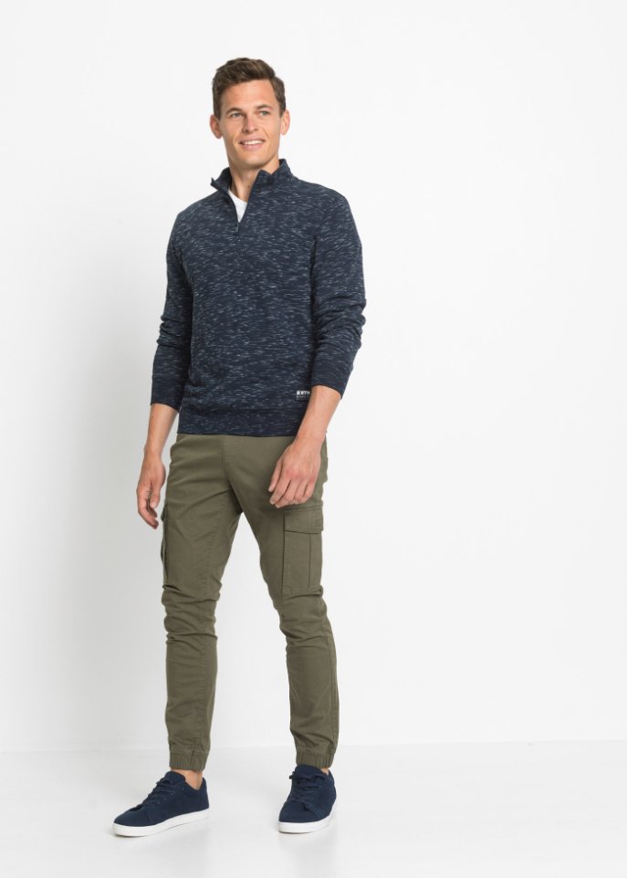 Sweatshirt mit Troyerkragen