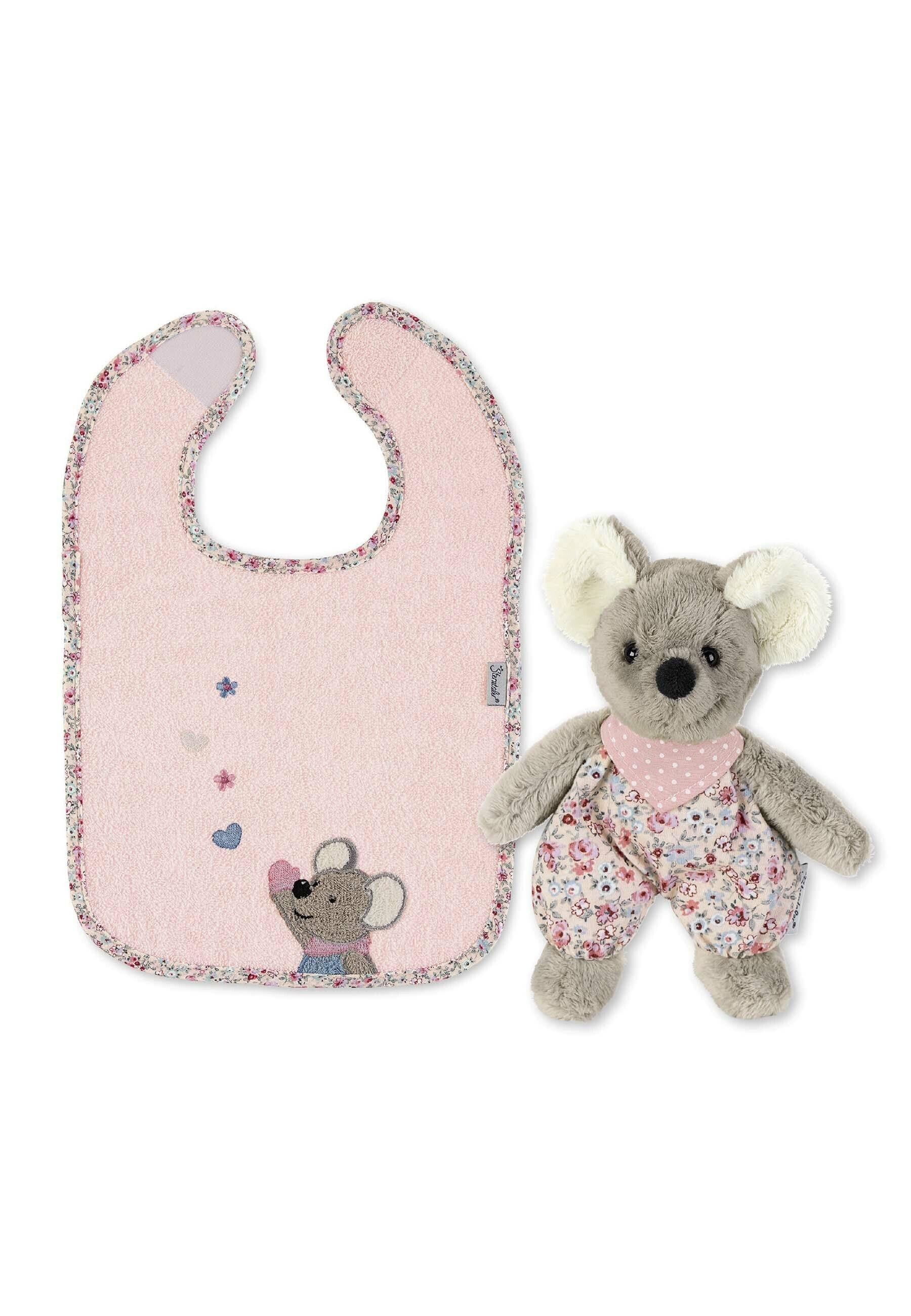 Geschenk-Set Maus Mabel in Rosa und Grau