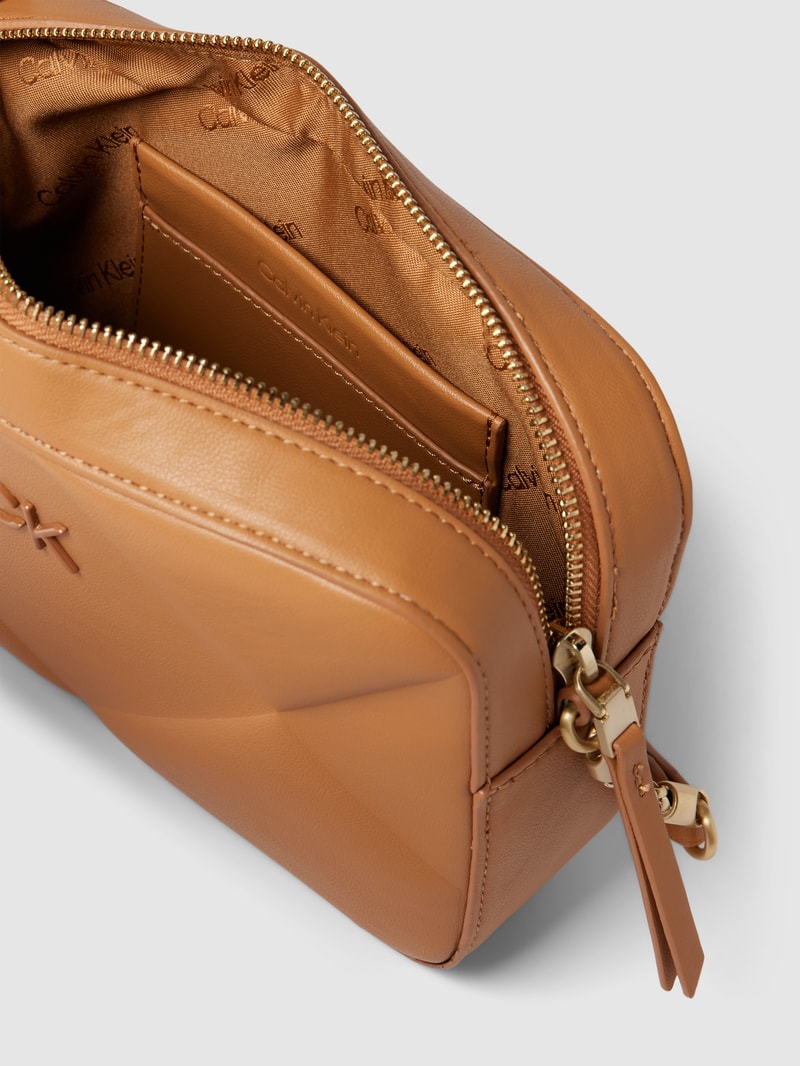 Handtasche in Leder-Optik Modell 'QUILT' in cognac