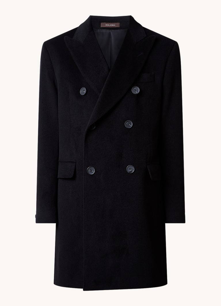 Oscar Jacobson Silvian coat in cashmere wool blend with flap pockets