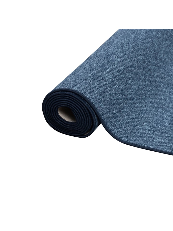 Snapstyle Feinschlingen Velour Läufer Teppich Strong in Dunkelblau günstig kaufen