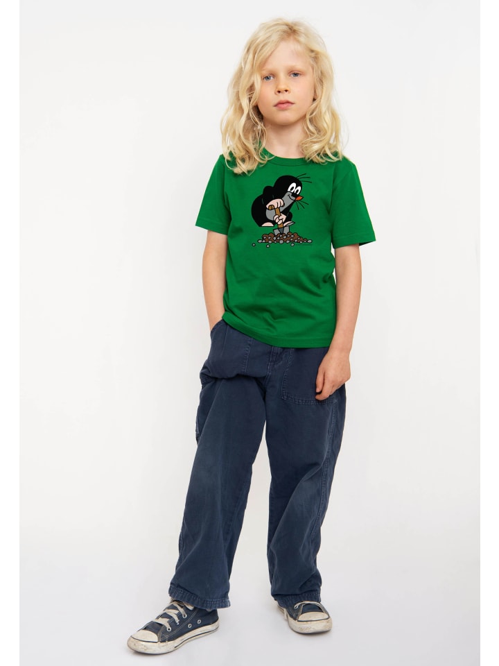 Logoshirt T-Shirt Der kleine Maulwurf in grün günstig kaufen