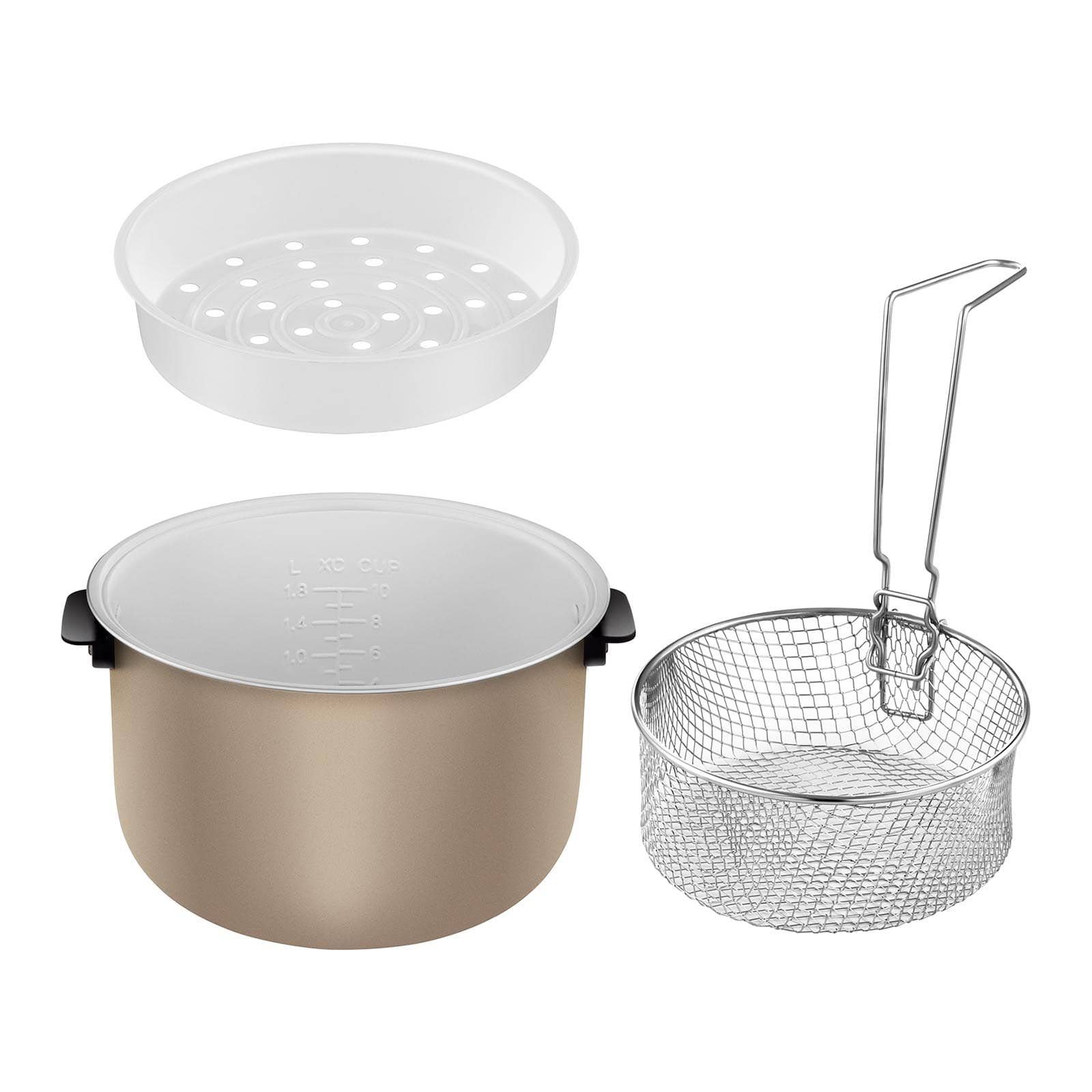 Bredeco Multikocher Multikocher Kochtopf Dampfkocher Schnellkocher 5 L 16 Programme, 860 W