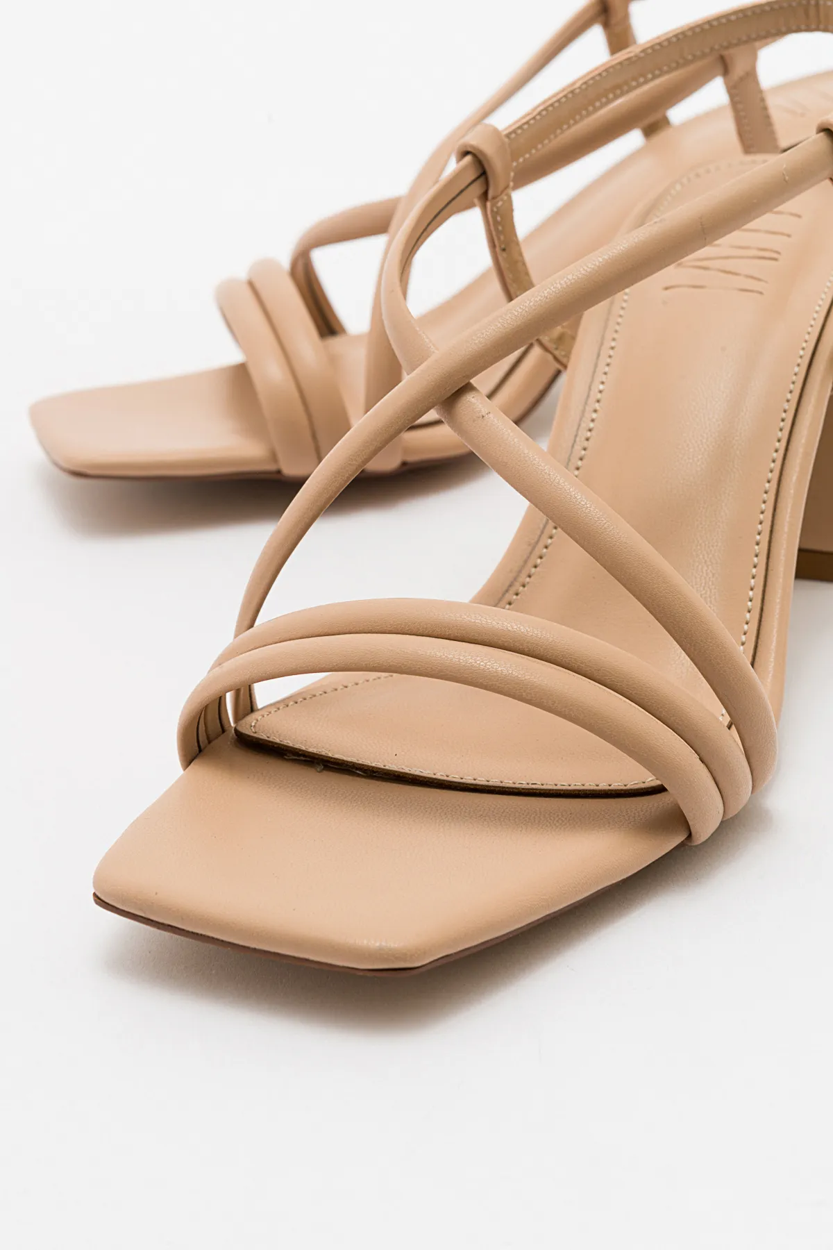 LuviShoes  Daisy Dark Beige Skin Damen-High-Heels-Schuhe