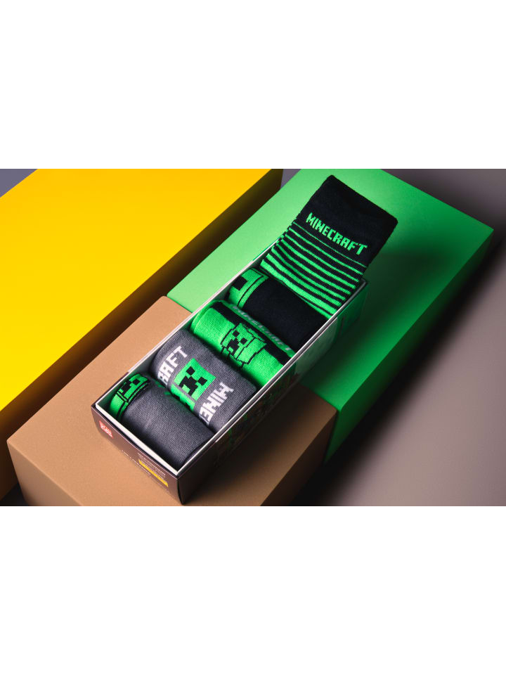 Minecraft Minecraft Creeper Socken 5er Pack in bunt günstig kaufen
