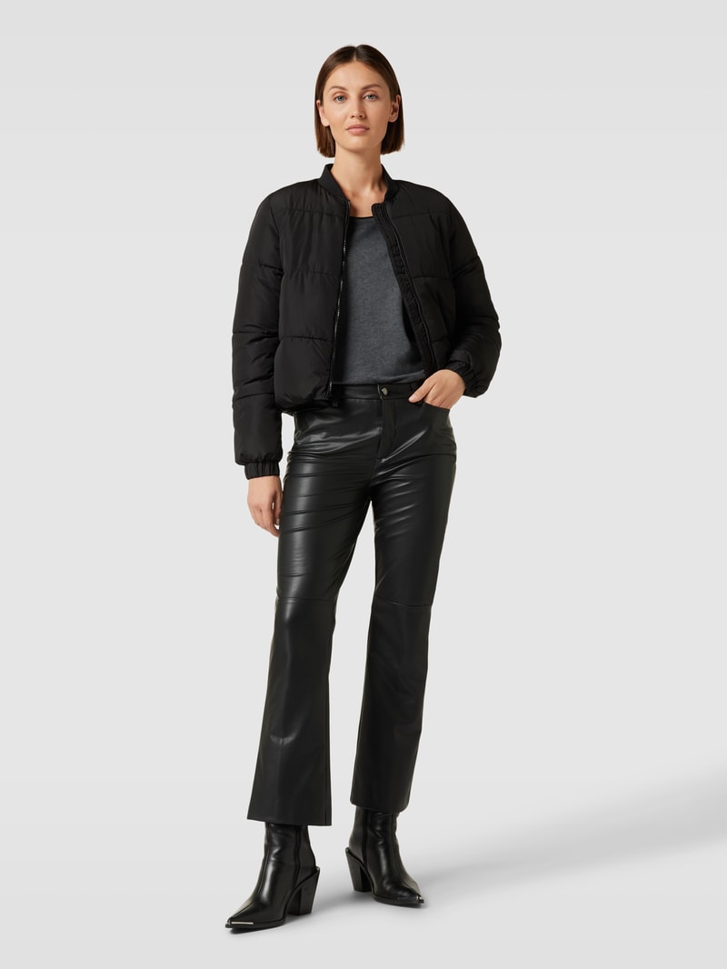 Longsleeve mit Label-Applikation in dunkelgrau