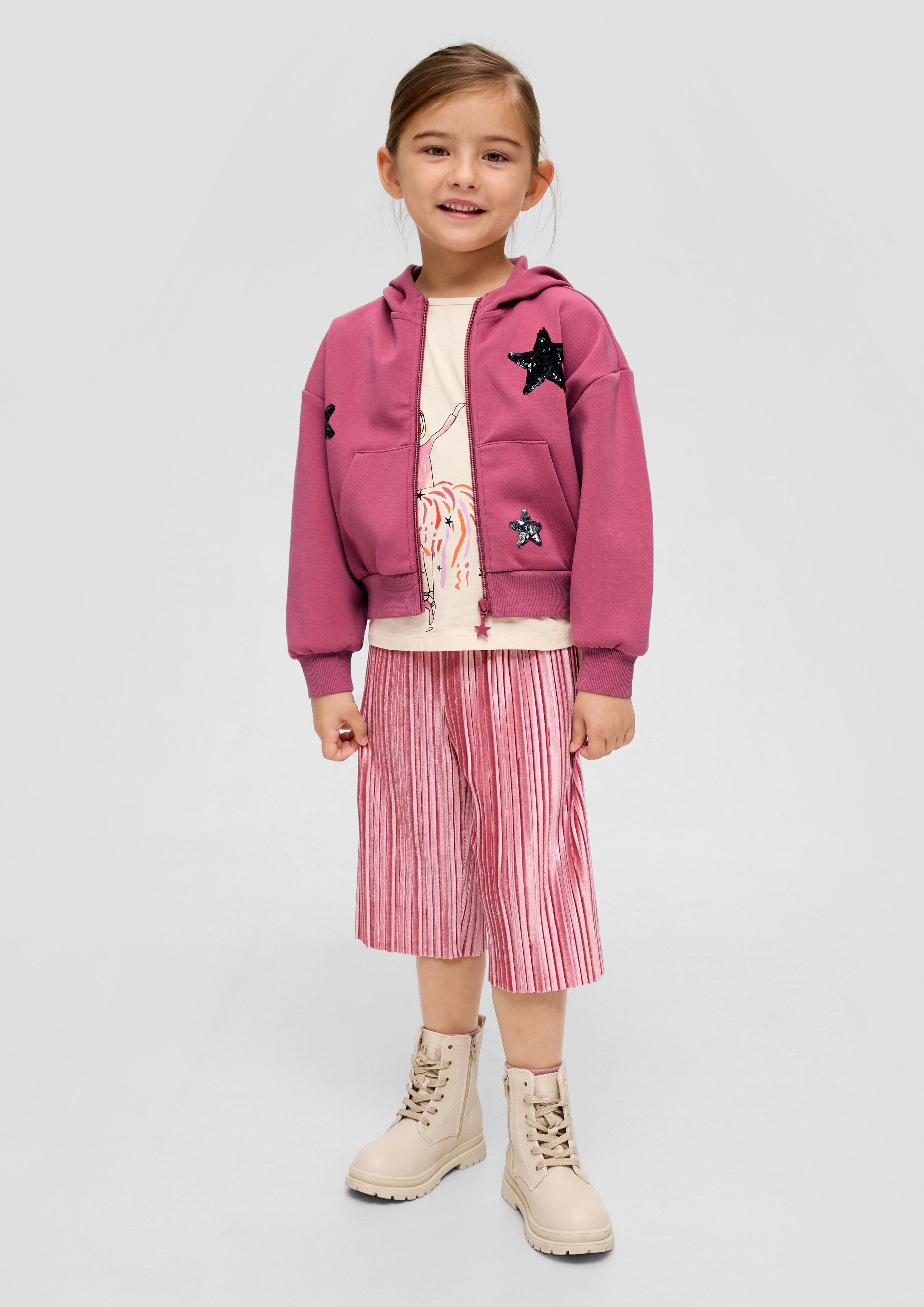 Sweatshirtjacke mit Pailletten  2137361-4592
