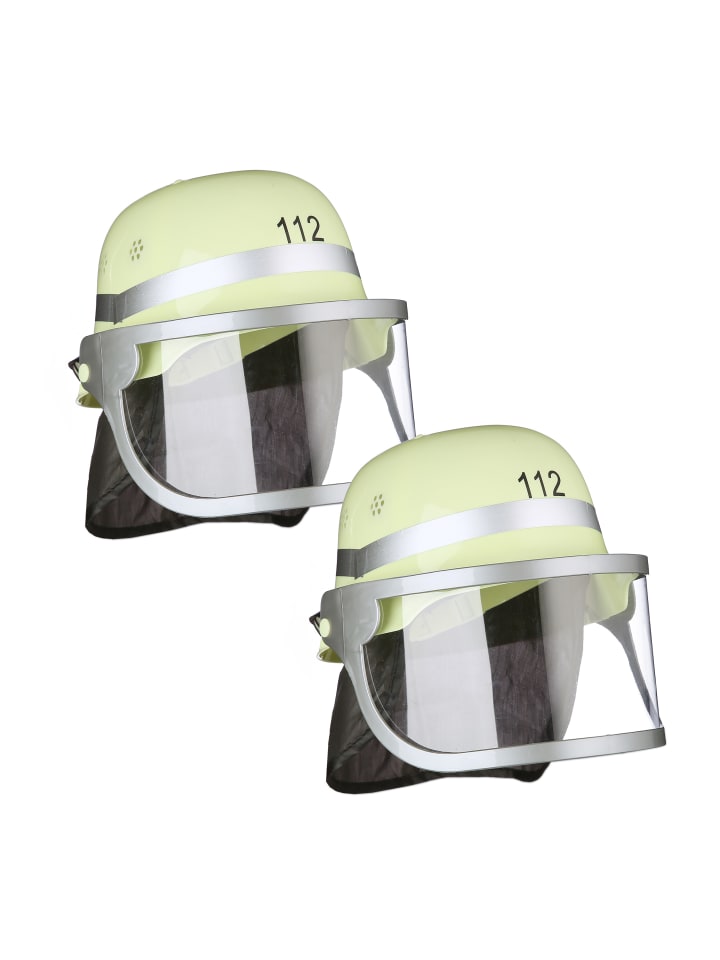 relaxdays 2 x Feuerwehrhelm in Gelb günstig kaufen onesize