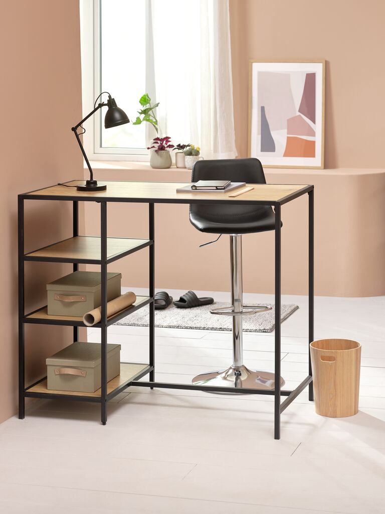 BROAGER Hoker BROAGER czarna imitacja skóry/chrom