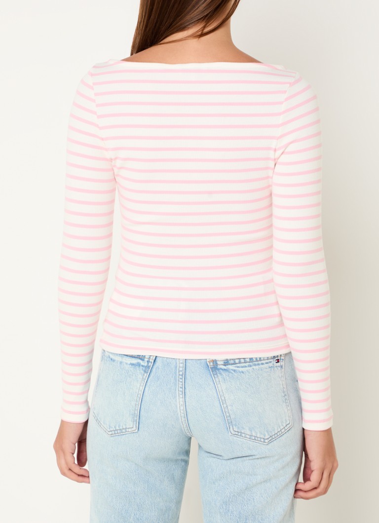 Tommy Hilfiger long-sleeved shirt with stripe print and logo embroidery