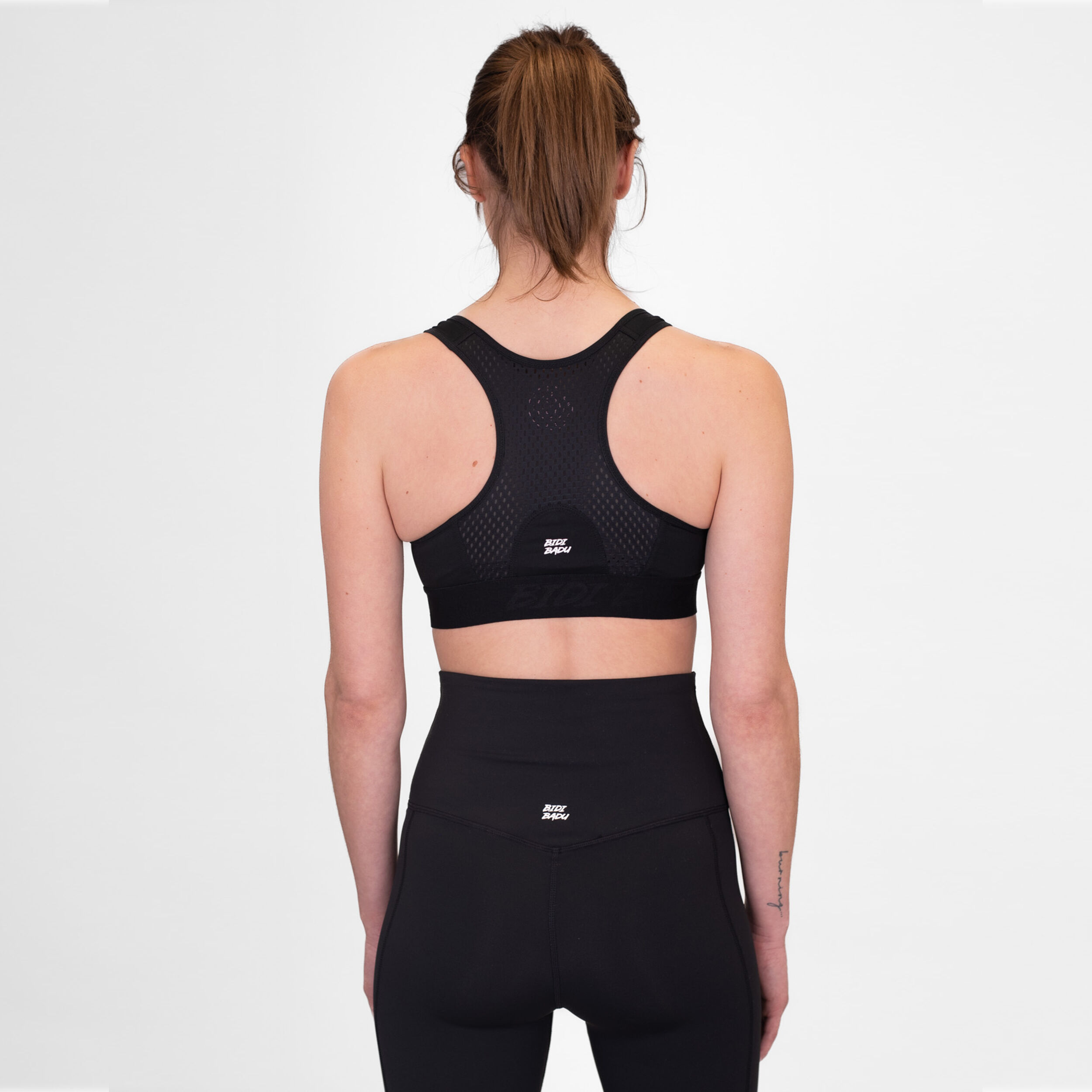 Crew High Support Sport-BH Damen - Schwarz